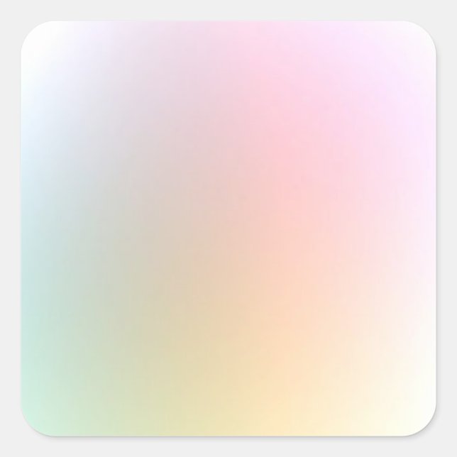 Trendy Elegant Modern Colourful Blank Template Square Sticker (Front)