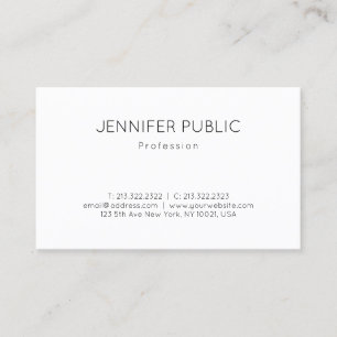 Trendy Elegant Modern Design Minimalist Plain Luxe Business Card