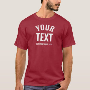 Trendy Elegant Modern Mens Best Maroon Red T-Shirt