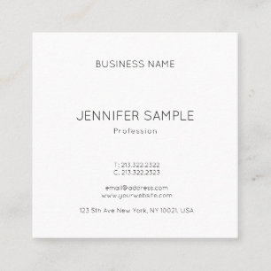 Trendy Elegant Modern Minimal Design Template Luxe Square Business Card