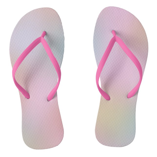 Trendy Elegant Modern Pastel Colours Template Thongs (Footbed)