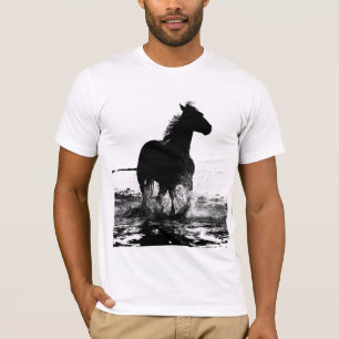 Trendy Elegant Modern Pop Art Running Horse Men's T-Shirt