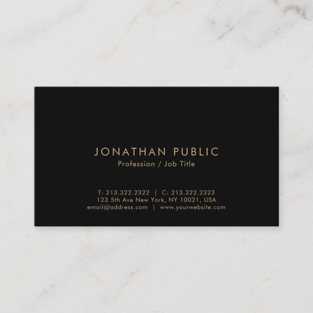 Trendy Elegant Modern Simple Template Business Business Card (Front)
