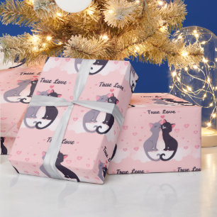 Trendy Elegant Modern Valentine Love Heart Wrapping Paper