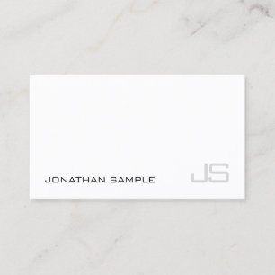 Trendy Elegant Monogram Plain Modern Design Luxury Business Card