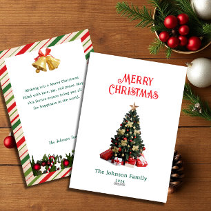 Trendy Elegant Non photo Merry Christmas  Holiday Card