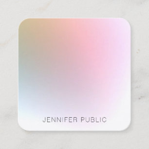 Trendy Elegant Professional Modern Colorful Design Square Business Card