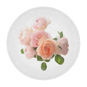 Trendy Elegant Roses Modern Design Template Cutting Board