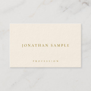 Trendy Elegant Simple Template Gold Text Deluxe Business Card