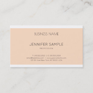 Trendy Elegant Smart Graphic Design Modern Plain Business Card