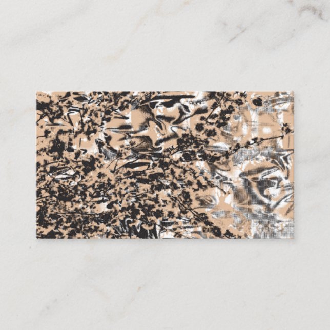 Trendy Elegant Visiting Cards. Custom Foil Business Card (Front)