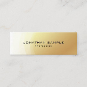Trendy Elite Gold Design Elegant Modern Plain Mini Business Card