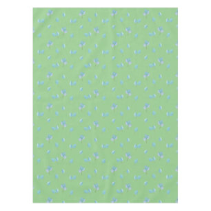 Trendy Eucalyptus Leaves On Sage Tablecloth