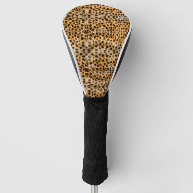 Trendy Exotic Cheetah Fur Pattern Animal Print Golf Head Cover (Front)