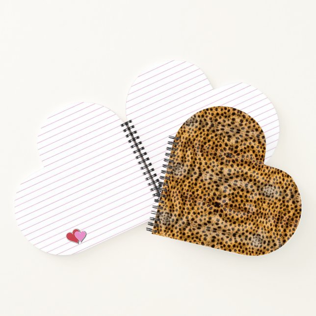 Trendy Exotic Cheetah Fur Pattern Animal Print Notebook (Inside)