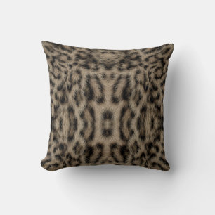 Trendy Exotic Snow Leopard Pattern Animal Print Cushion