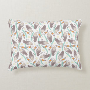 Trendy exotic toucans decorative cushion