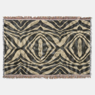 Trendy Exotic Zebra Fur Pattern Animal Print Throw Blanket