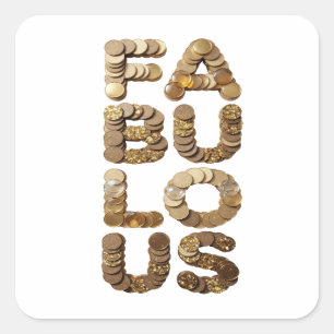 Trendy FABULOUS Decal Art Square Sticker