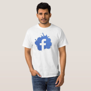 Trendy Facebook Splash T-Shirt - Unisex Softstyle