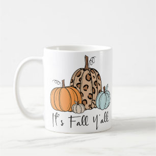 Trendy Fall Pumpkin   “It’s Fall Y’all” Quote Coffee Mug