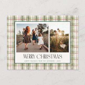 trendy family photo collage christmas card