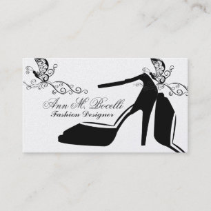 Trendy Fashion Butterfly Chic Shoe high  Couture Business Card