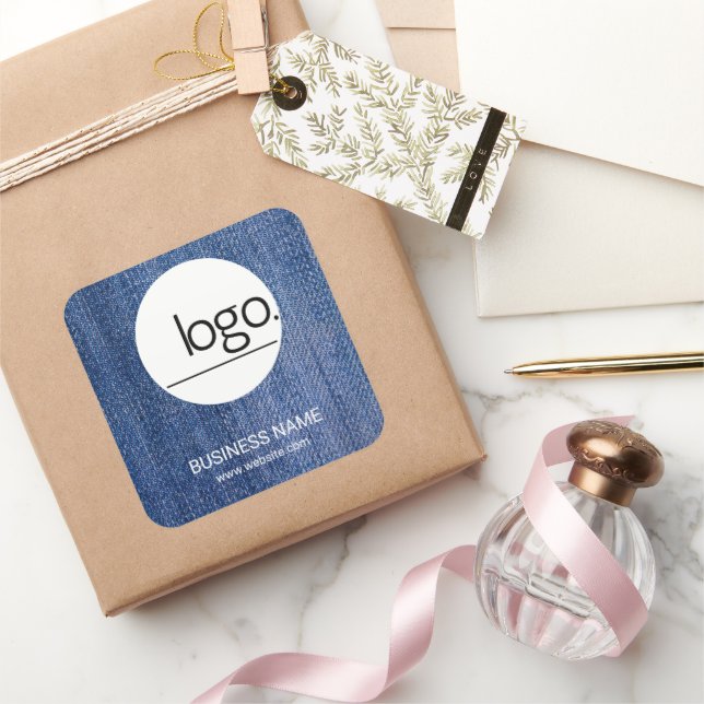 TRENDY FASHION DEMIN BLUE BUSINESS LOGO STICKER (Gifting)