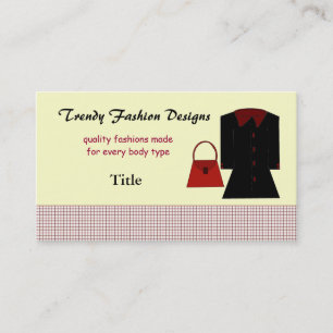 Trendy Fashion Designs Business Card