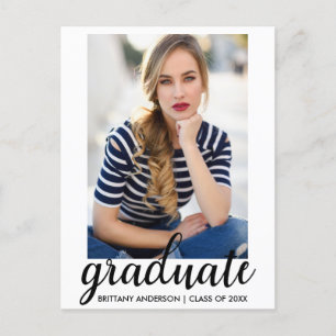 Trendy Fashion Graduation Photo Announcement W