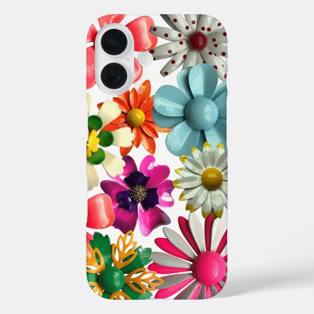 Trendy Fashion MOD Daisy Happy Colourful Flowers Case-Mate iPhone Case (Back)