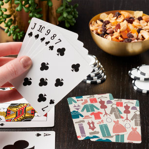 Trendy Fashion Pattern Stylish Clothing Graphic Playing Cards