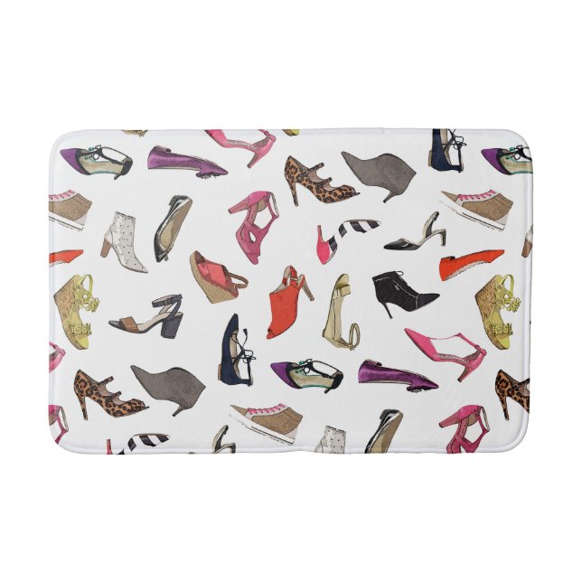 Trendy fashion shoes bathmat rug (Front)