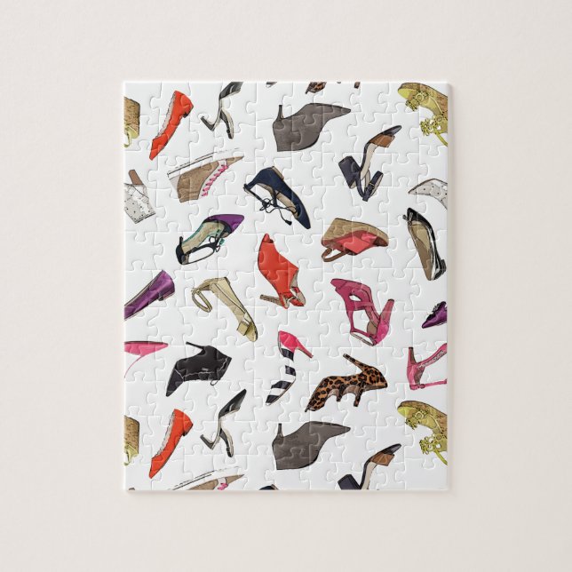 Trendy fashion shoes puzzle (Vertical)