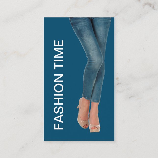 Trendy Fashion Theme Business Card (Front)