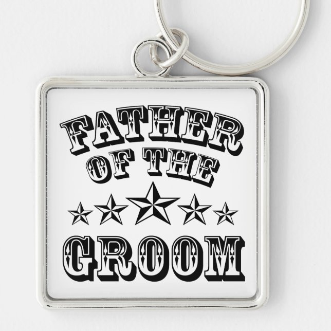 Trendy Father Of The Groom Keychain (Front)