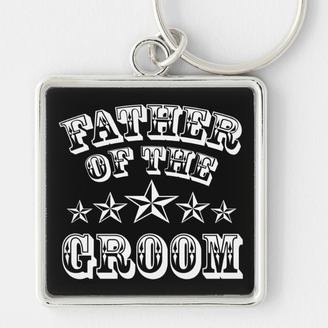 Trendy Father Of The Groom Keychain (Front)