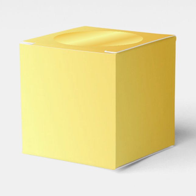 Trendy Faux Gold Metallic Look Elegant Modern Favour Box (Front Side)