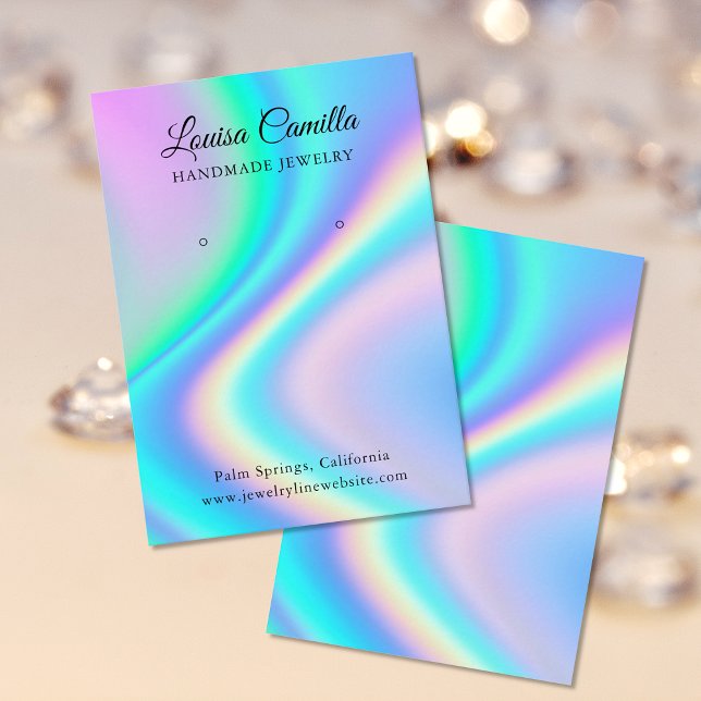 Trendy Faux Holographic Earrings Display Card (Creator Uploaded)