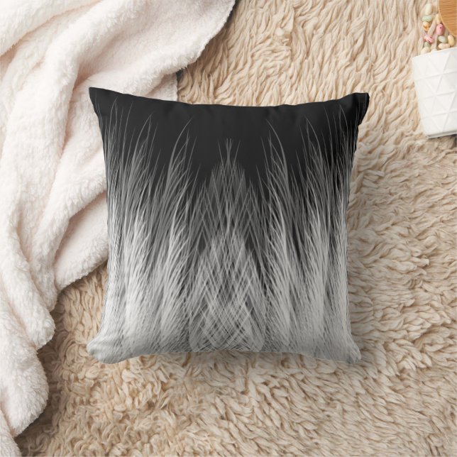 Trendy Feather Print Cushion (Blanket)