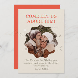 Trendy Festive Faith Christmas Greeting Holiday Card