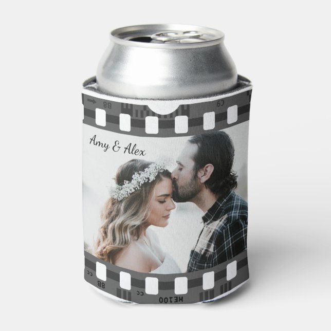 Trendy Film Reel Movie Personalised Picture Frame  Can Cooler (Can Front)