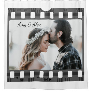 Trendy Film Reel Movie Personalised Picture Frame Shower Curtain