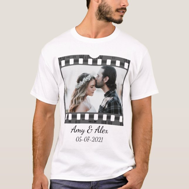 Trendy Film Reel Movie Personalised Picture Frame  T-Shirt (Front)