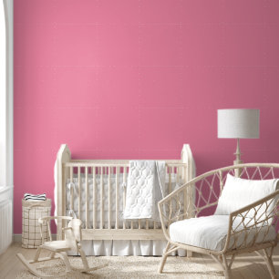 Trendy Flamingo Pink Solid Colour Elegant Wallpaper