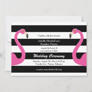 Trendy Flamingo Wedding Invitation