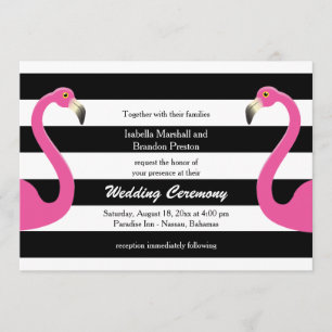 Trendy Flamingo Wedding Invitation