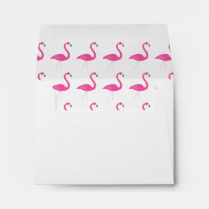 Trendy Flamingo Wedding RSVP Envelope