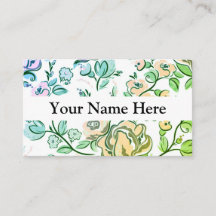 Trendy Floral Business Cards