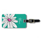 Trendy Floral Daisy Illustration - Pink and Green